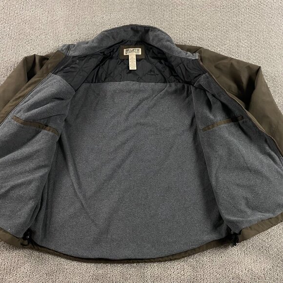 Duluth Trading Co. Jacket Men's Large Fleece Lined Brown Nylon Full Zip Pockets - Picture 4 of 8